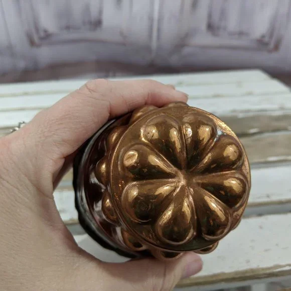 Antique jello copper mold unique decorative vintag‎